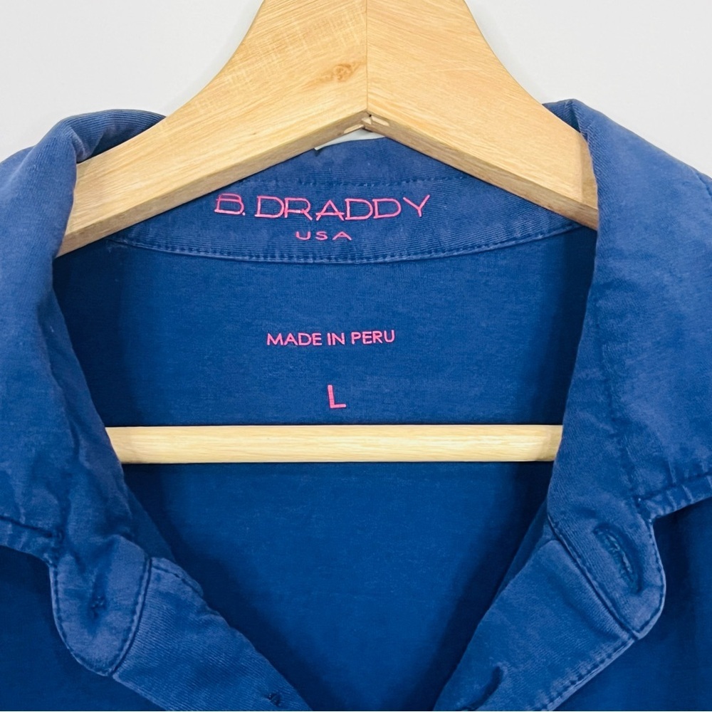 B. Draddy Navy Pima Performance Golf Polo L - Picture 2 of 7